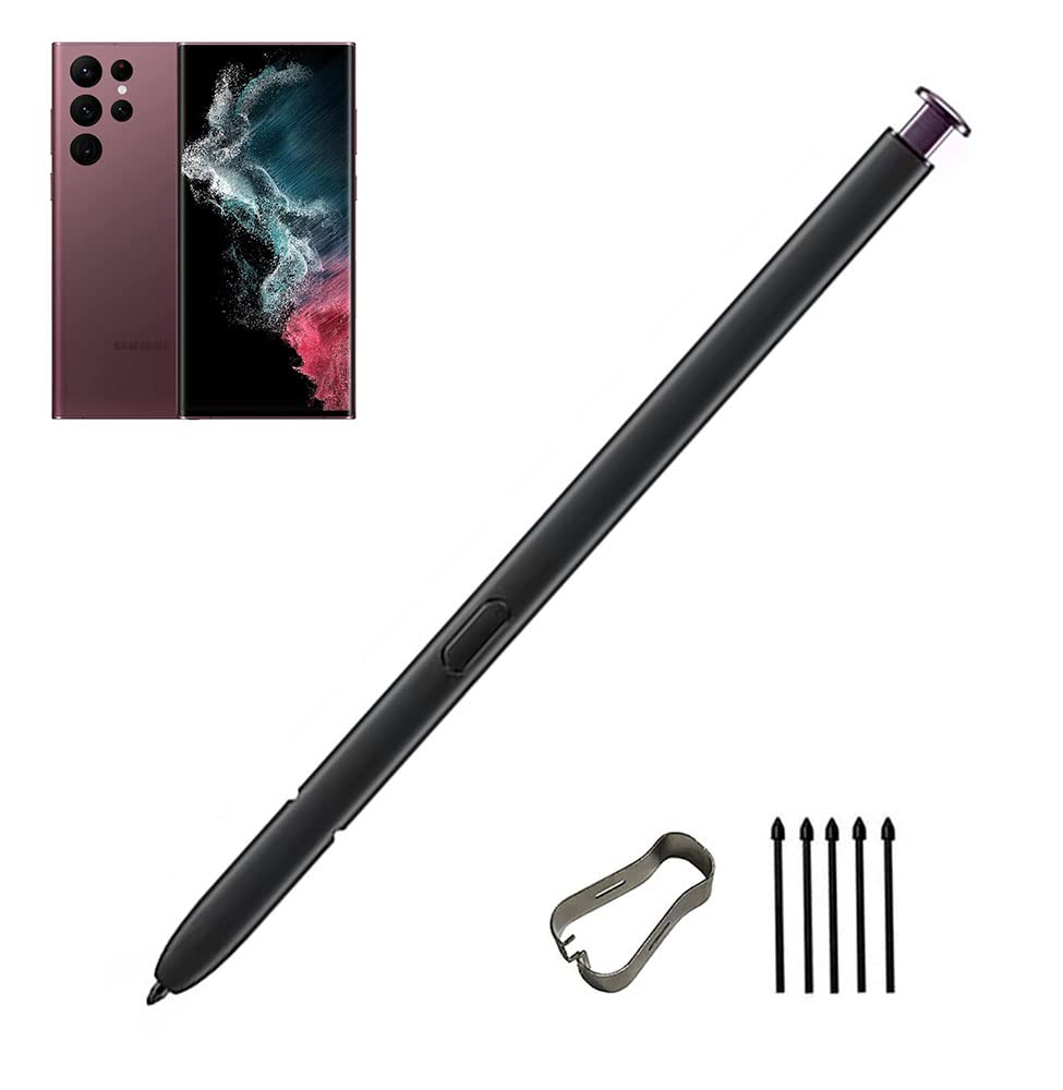 Galaxy S22 Ultra S Pen Replacement for Samsung Galaxy S22 Ultra Stylus Touch S Pen (Without Bluetooth) with Tips (Burgundy)
