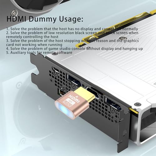 Adaptador HDMI Dummy Plug 4K HDR Virtual Display 2 Pack miniatura 2