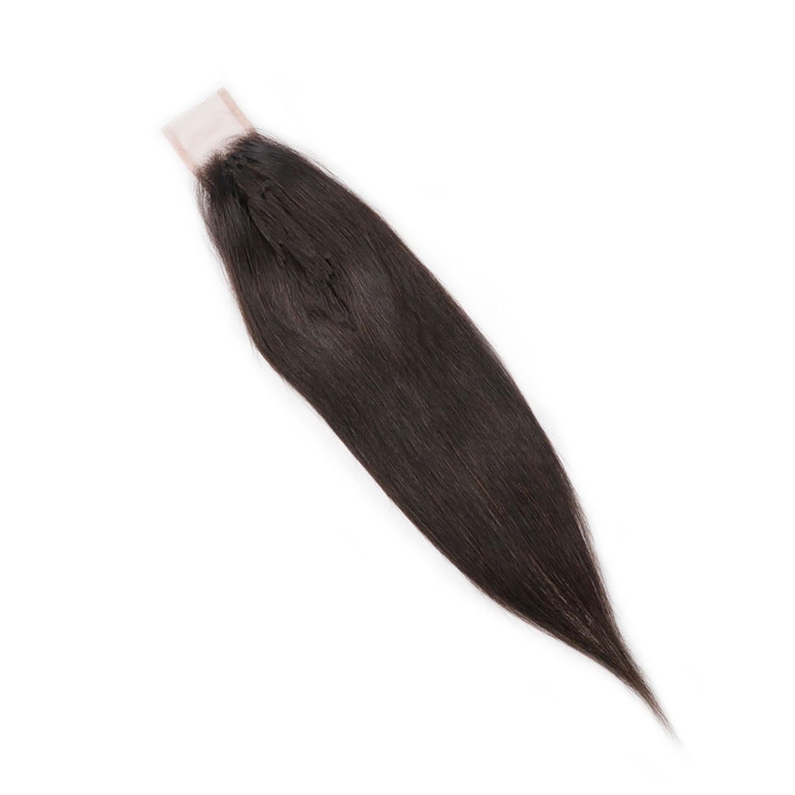 Huarisi Human Hair 2x6 Straight Closure with Baby Hair Brazilian Virgin Free Part Lace Closure for Black Women Natural Remy Soft Transparent Lace Closures 18 Inch - Image 2