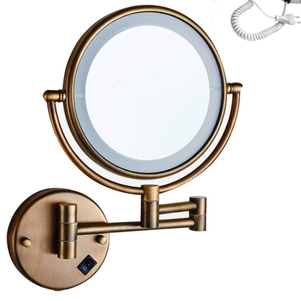 Miroir cosmétique extensible pivotant 360 à brancher pour coiffeuse