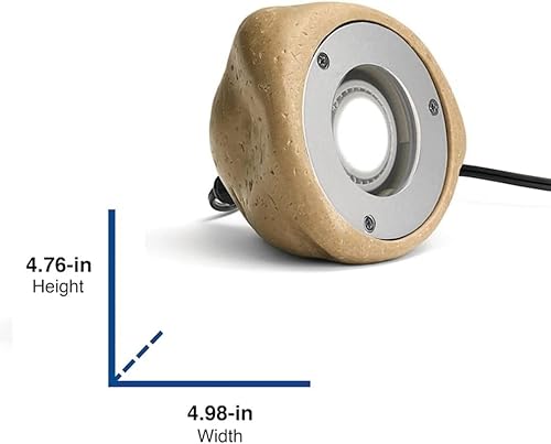 Miniatura 3 de Kichler 28318 Landscape - Foco LED MR16 de bajo voltaje con cableado de roca sintética de 5 W, 200 lúmenes, base GU5.3, 12 voltios, bombilla