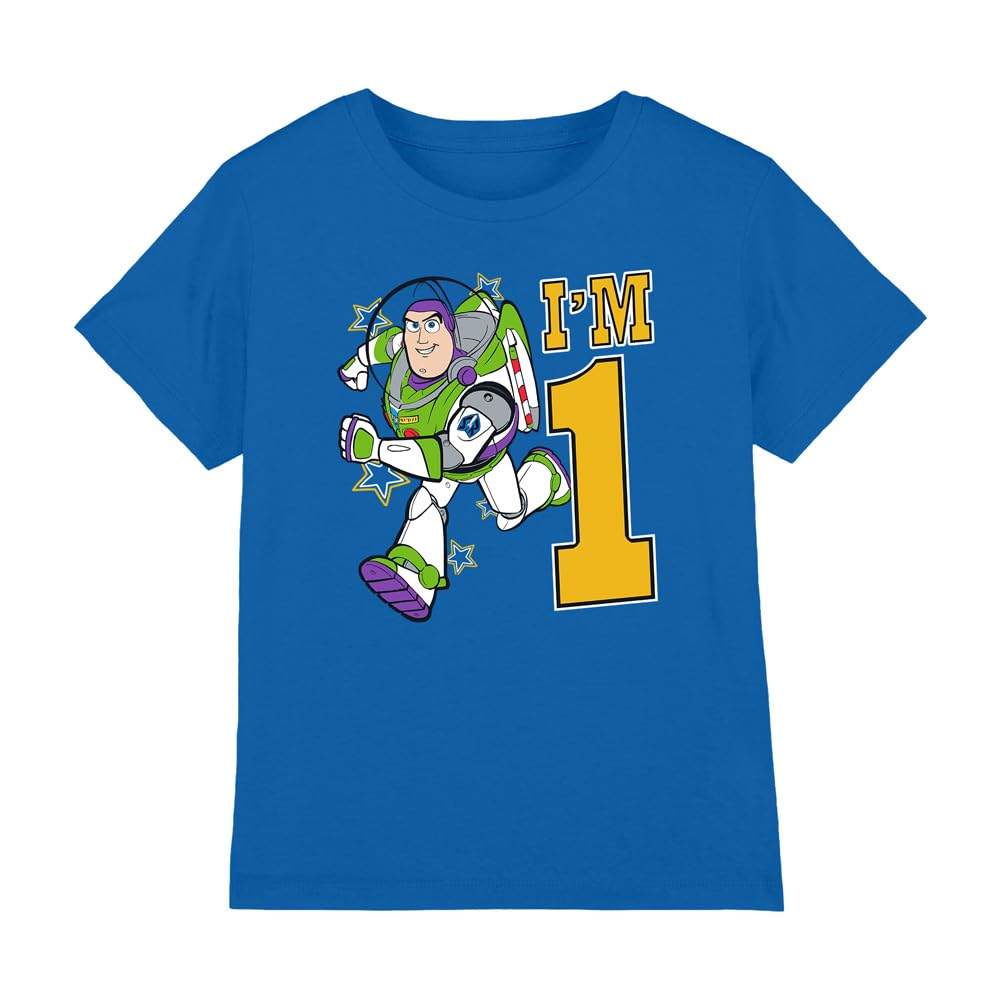 Disney Toy Story Buzz I'm 1 Kids T-Shirt Royal 3-4 Years