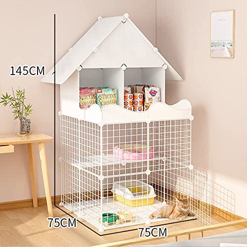 DuvinDD 3-Story Cat Cage Indoor Cat Kennels Crate, Metal Wire Cat House Indoor Durable Pet Enclosure for Rabbit, Bunny… - Image 7