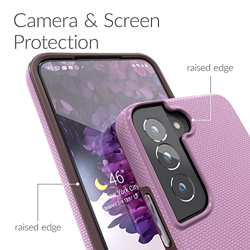 Image of Crave for Samsung Galaxy S22 Case, Shockproof Protection Dual Layer Case for Samsung Galaxy S22 5G (6.1 inch) - Lilac