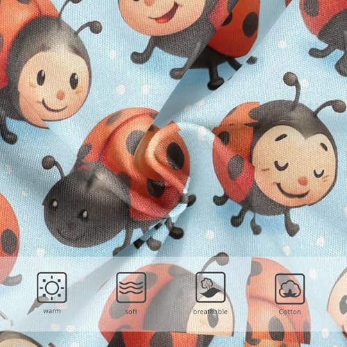 Joisal Cute Cartoon Ladybirds Light Blue Panties Little Girl Girls Underwear Toddlers Cotton Animals Briefs Underpants 2t3