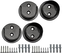 Vista 21 de QCAA Juego de soportes de barra de armario de latón macizo extra resistente, 1-1/2 pulgadas, con tornillos de acero inoxidable, blanco, 4 pares