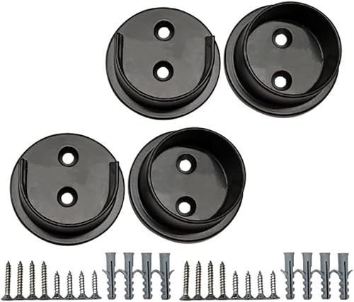 Miniatura 51 de QCAA Juego de enchufes de barra de armario de metal sólido resistente, 1-3/8 '', bronce aceitado, 1 par, fabricado en Taiwán