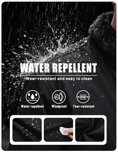 Image of TACVASEN Men's Fleece Jacket Full Zip Up Warm Bomber Jackets for Daily Wear | Winter thick jacket coat for men , fur collared bomber style with 4ple pockets for travel, outdoor walking
