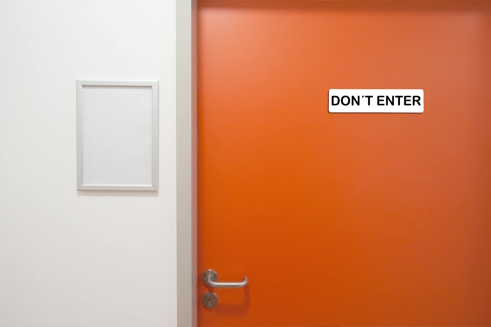 Cartello Porta Adesivo 'DON'T TOUCH' – Segnale Informativo In PVC 200x50 Mm, Resistente UV, Made In Spain - 3