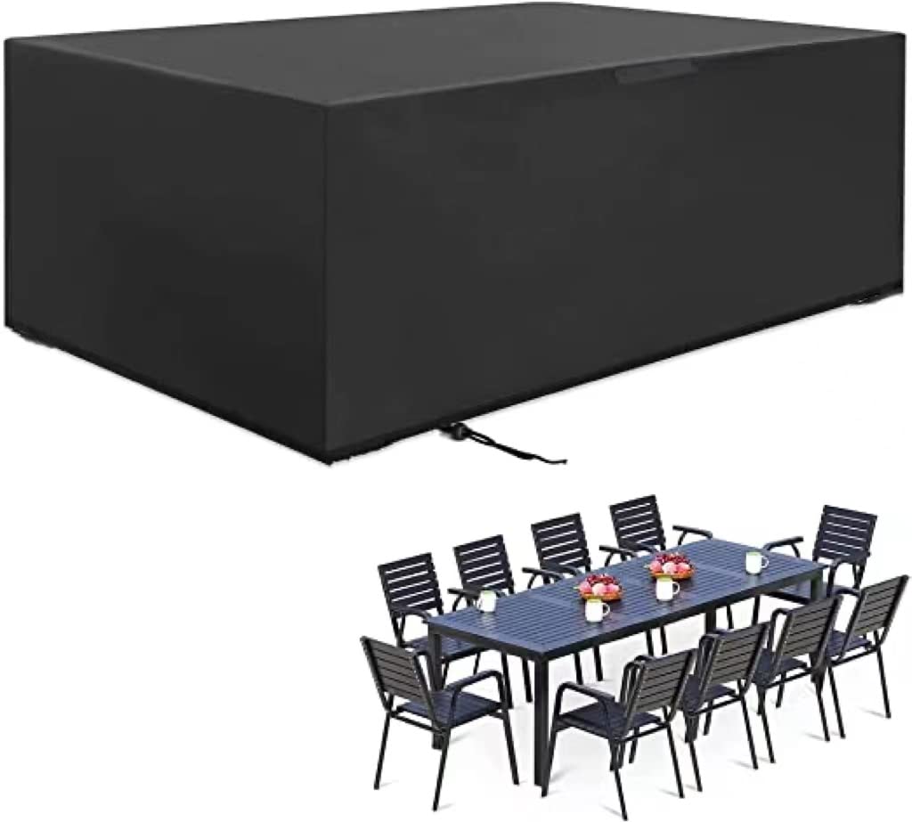URbazaar Large Outdoor Sectional Furniture Set Cover,Outdoor Table Cover,Patio Cover,Table Chair Sofa Covers,Waterproof Dust Proof Anti UV/Wind for Garden,Home (242x162x100cm)