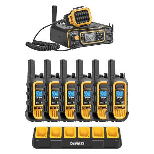 DEWALT FRS Jobsite Radios with 2W Base Station, 1W Long