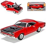 Aus Metall mit Plastikteilen MOTORMAX Dodge Coronet Superbee 1969 Rot Coupe 1/24 Modellauto Modell Auto