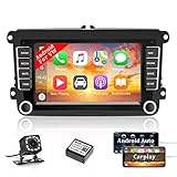 【Radio de coche para VW con Bluetooth y radio FM/RDS】Este reproductor multimedia de coche para VW cuenta con Bluetooth 4.0, puede hacer llamadas manos libres, reproducir música Bluetooth o cargar automáticamente su agenda telefónica, lo que es más conveniente y agradable para su conducción. Puede usar la radio FM en este autoradio para VW, escuchar música, boletines e información de tráfico en cualquier momento y en cualquier lugar con el estéreo carplay para VW