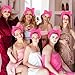 Jaciya Spa Makeup Headband 8 Packs Skincare Headband for Washing Face Spa Gifts for Women Bachelorette Party Favors Wedding Hair Accessories(Hot Pink)