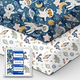 Premium Fitted Baby Boy Crib Sheets for Standard Crib Mattress - Ultra-Soft Jersey Knit Crib Mattress Sheet, Safe and Snug, Durable, Stylish Crib Sheet, 28''x52''x9'' Extra Deep Pocket