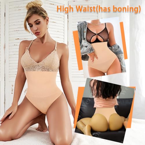 Image of Werena Tummy Control Thong Shapewear for Women Seamless Shaping Novelty Thong Panties Body Shaper Underwear