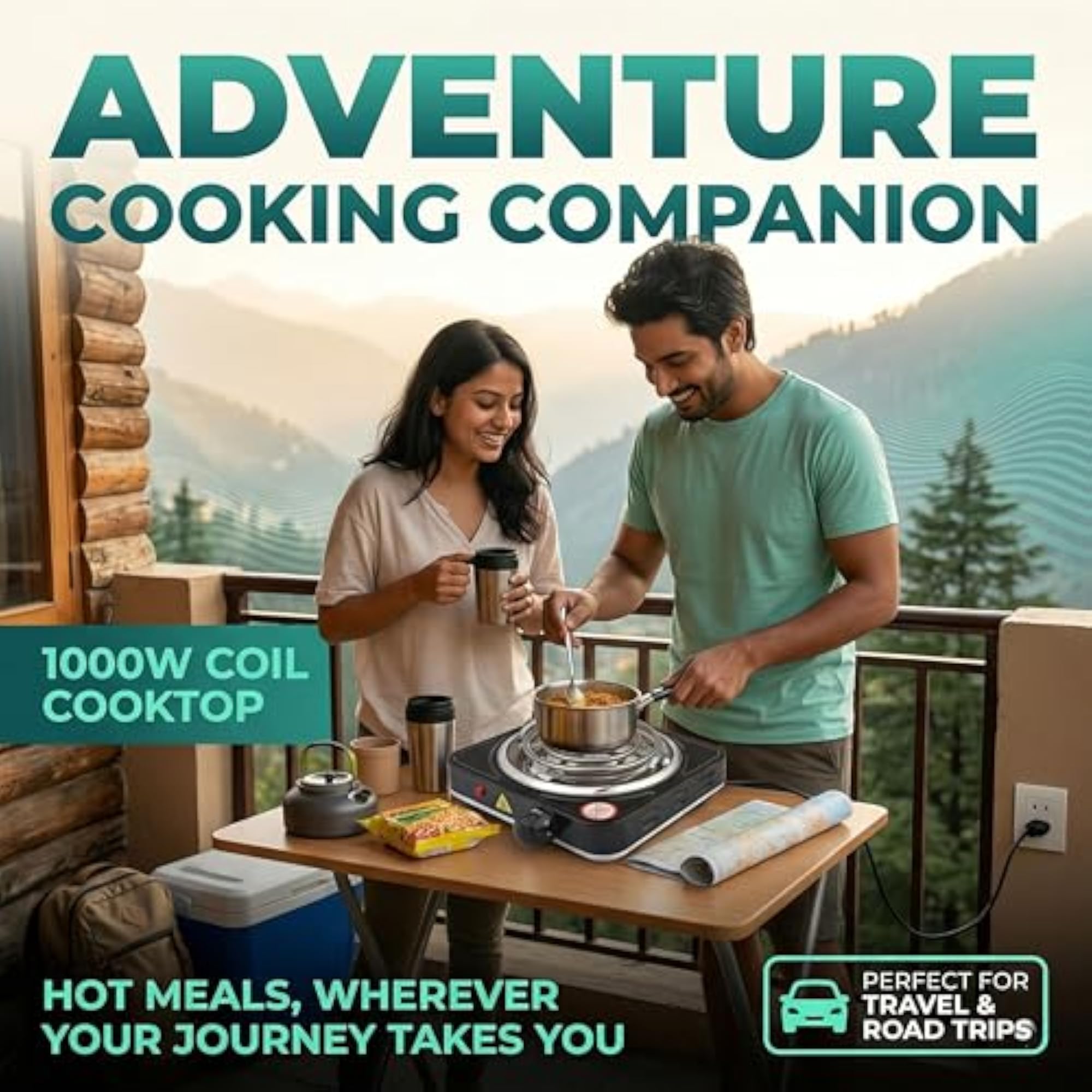 1000W Electric Charcoal Burner Hot Plate, Instant Coal Heater