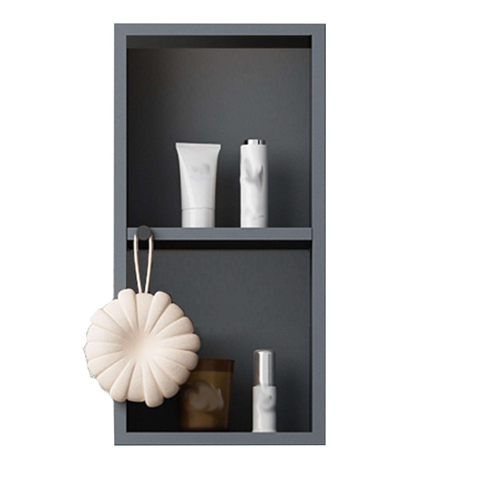 Niche de douche encastrée 25 x 50 cm pour gagner de la place sans carrelage