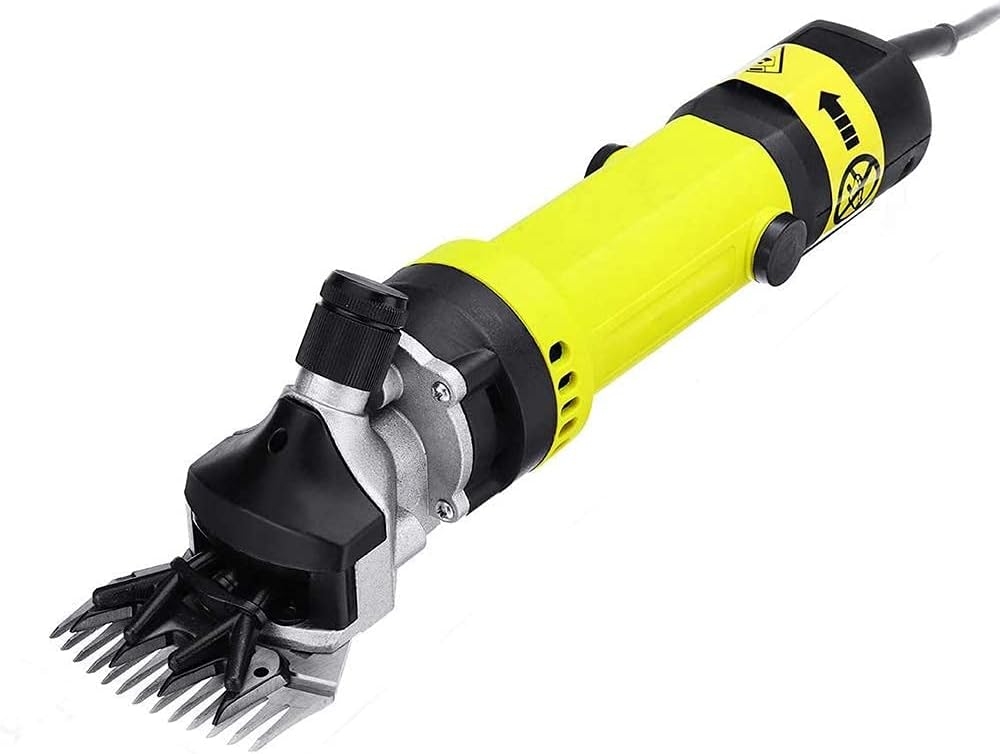 Sheep Shearer 350W Electric Shearing Machine Pet Grooming Clippers Electric Wool Shears Horse Hair Scissors Farm Animal Haircut Shave Trimmer 13 Straight Tooth Blade 6 Mode Adjustable