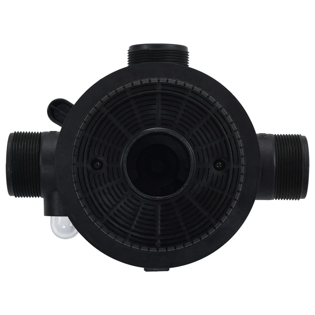 vidaXL Válvula de filtro de arena reutilizable de 1,5 pulgadas ABS 6 Vías con montaje alto válvula piscina 6 funciones