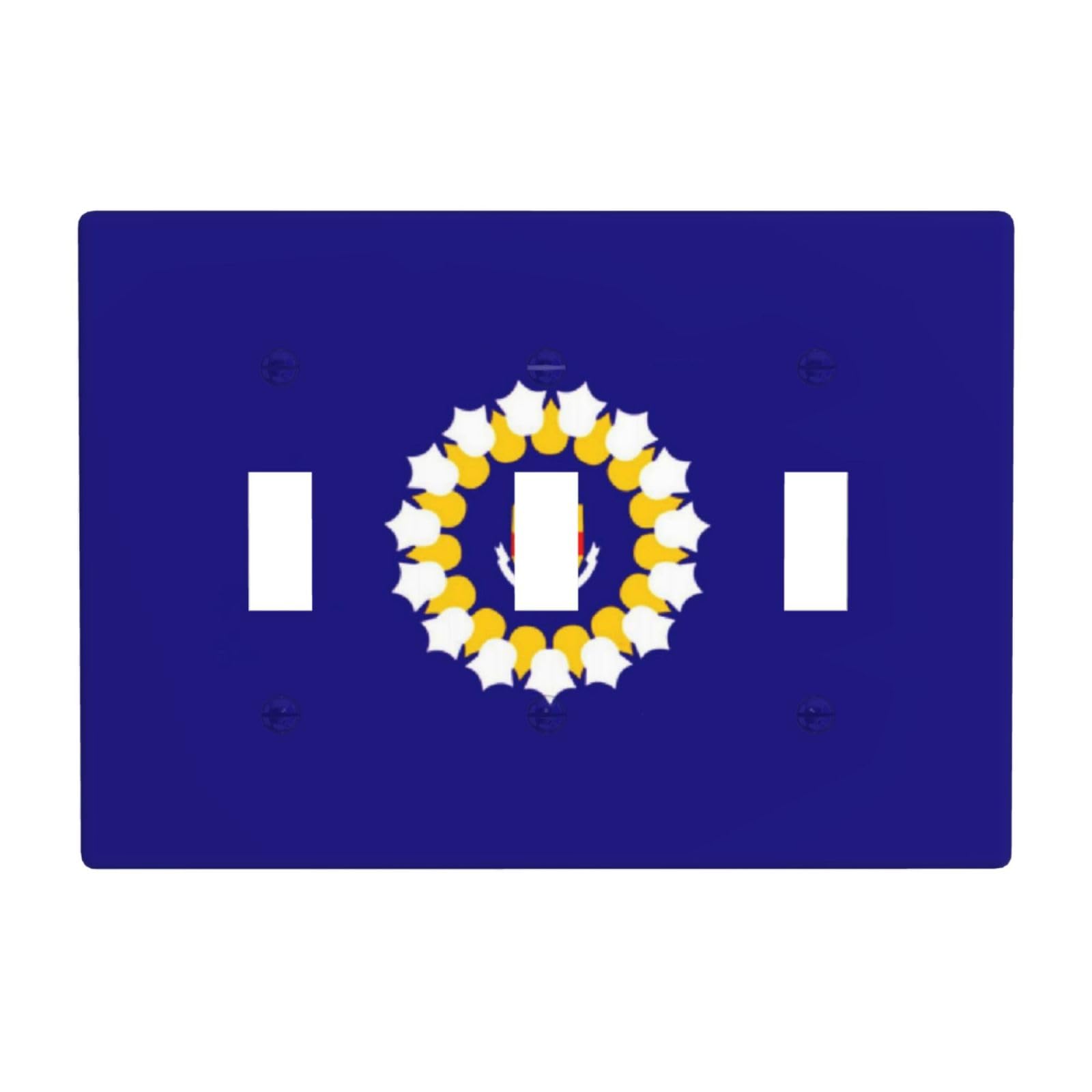Oshawa Flag 3 Gang Switch Plate Cover-Unbreakable Polycarbonate Wall Plate, Heat Resistant Toggle Switch Decor for Home