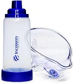 Espaçador Inalatório com Máscara Adulto e Infantil Encaixe Universal para Bombinha Uso Respiratório