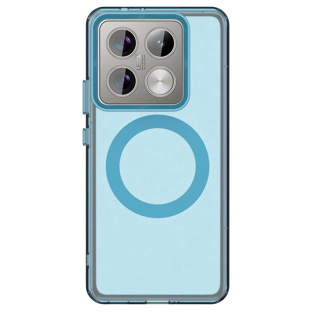 Pzwoxukhov Compatible with Xiaomi 14T Pro 5G Case Cover,Supports Wireless Charging,Shockproof Magnetic Phone Case,Compatible with Xiaomi 14T Pro 5G Case Blue