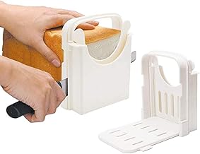 PEI Bread Slicer, Adjustable Bread/Roast/Loaf Slicer Cutter,Folding Bread Toast Slicer Bagel Loaf Slicer Sandwich Maker Toast Slicing Machine with 5 Slice Thicknesses Kitchen Pro Bread Loaf Slice