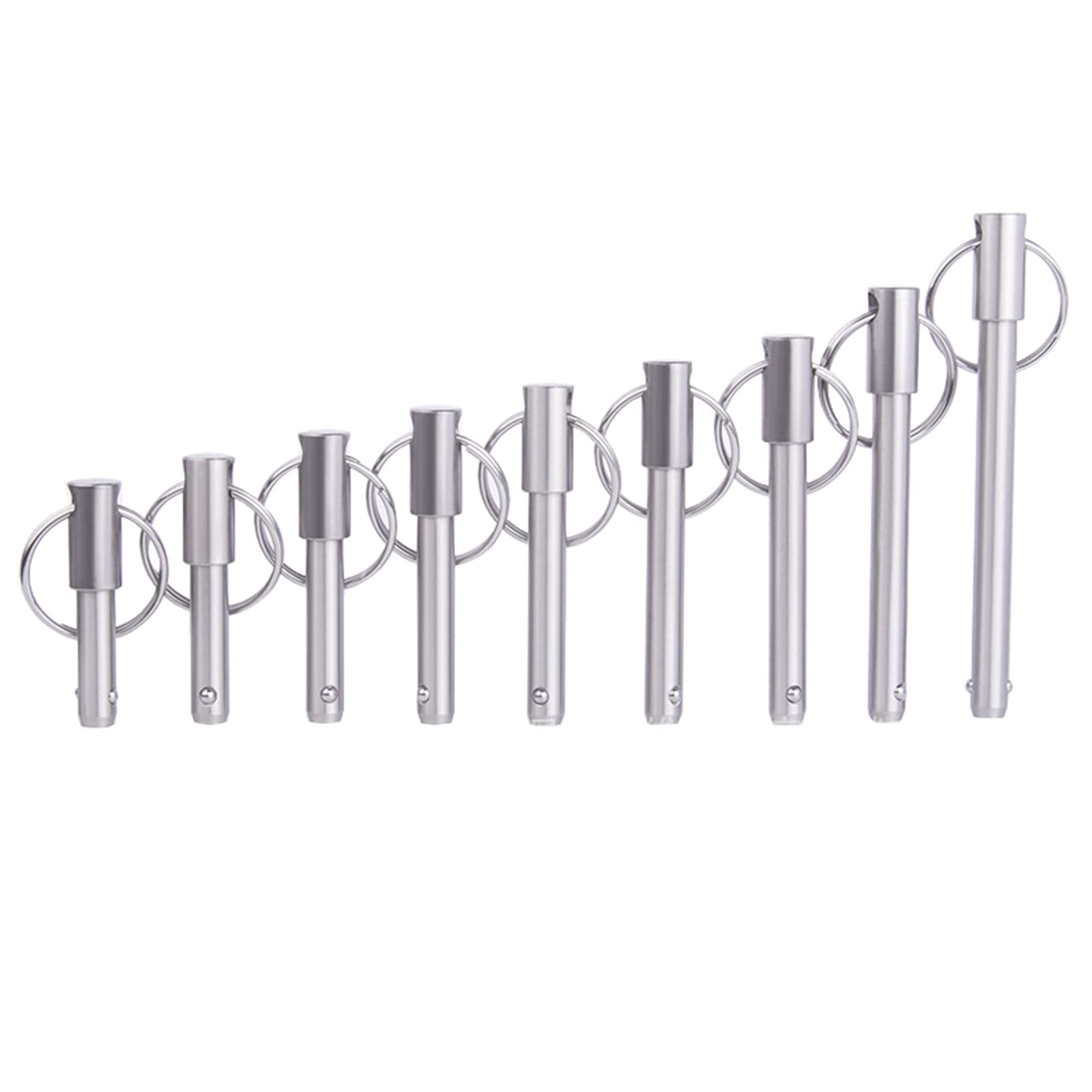 Spina di rilascio, 1 perno a sgancio rapido VCN115.1 in acciaio inox nichelato, resistente e a sgancio rapido (115,1-5-50 mm)