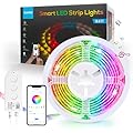 VLOSUN Led Lights for Bedroom 100ft Music Sync Color Changing Strip Lights with Remote and App Double Control RGB Led Strip Light, for Room Home Brithday Party Decoration