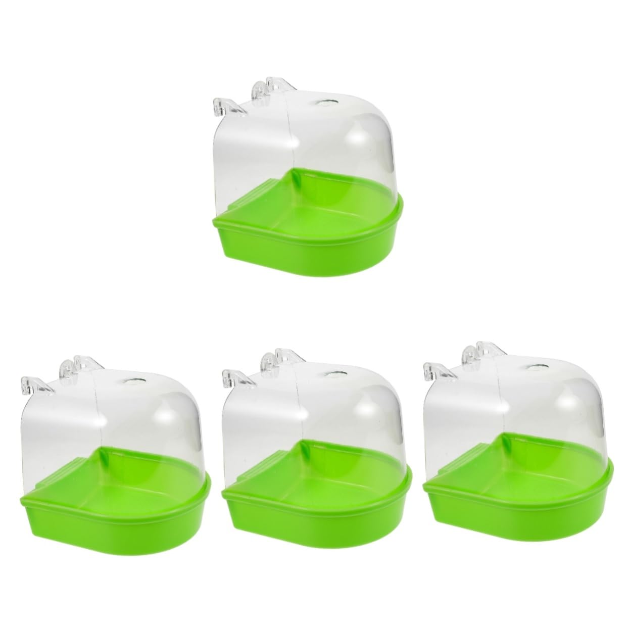 VANZACK 4pezzi Bagnetto per Uccelli da Appendere Vaschetta per Parakeet e Pappagalli Facile da Installare per La e Benessere del Tuo Pet