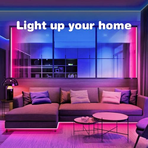 Image of KSIPZE 200ft (2 Rolls of 100 ft) Led Strip Lights RGB Music Sync Color Changing Bluetooth Led Lights with Smart App Control Remote Led Lights for Bedroom Room Lighting Flexible Home Decor