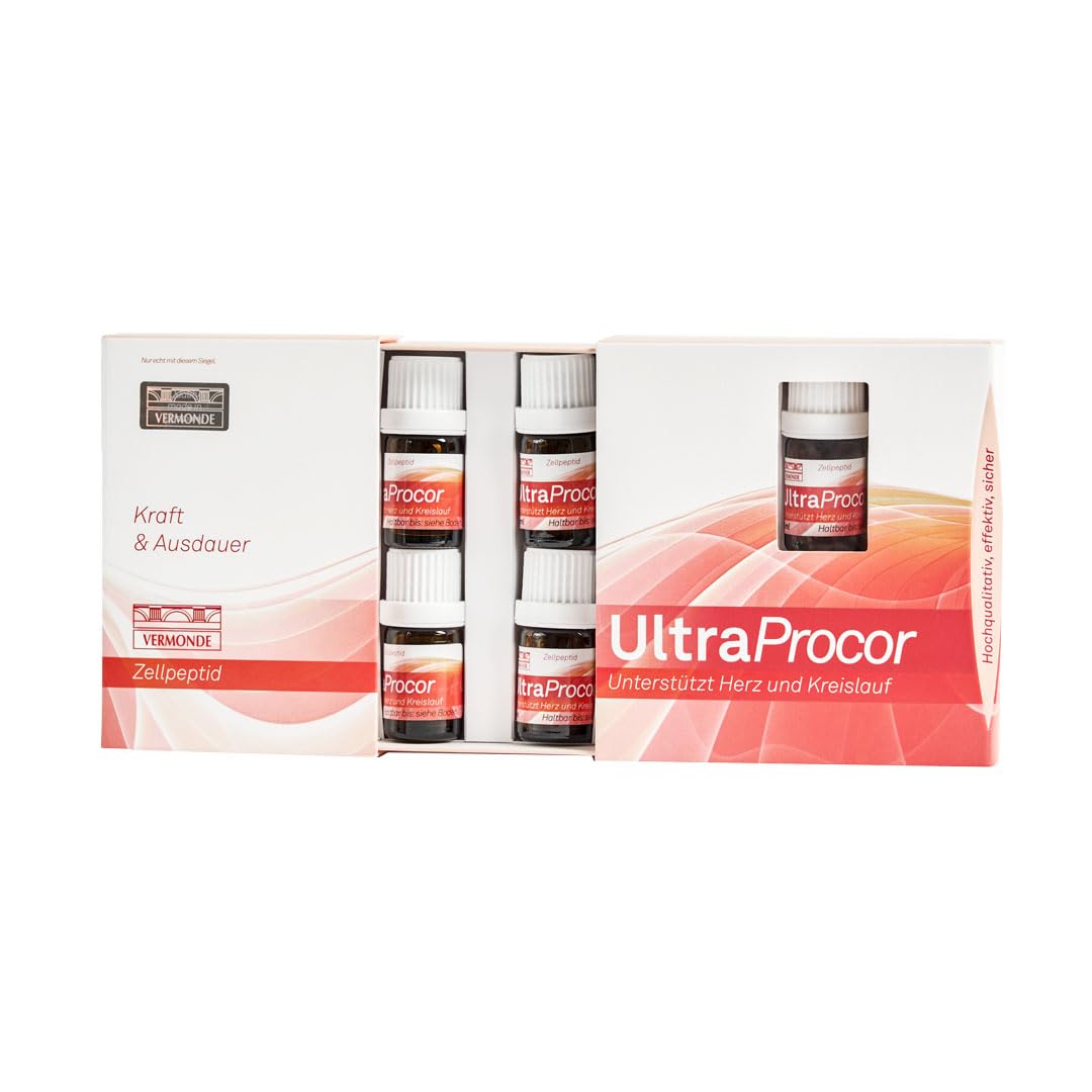 UltraProCor Trinkampullen – Herz stärken & Kreislauf unterstützen – Zur Regeneration von Herzmuskel & Gefäßen – 8x5ml Vermonde