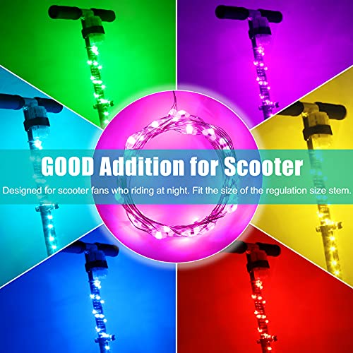 Waybelive Led Scooter Stem Light, Remote Control Scooter Light, 16 Color Change By Yourself, 2X1 Ft, Waterproof, Shockproof, Super Bright To Display At Night. Good Gift For Kids #TOP5