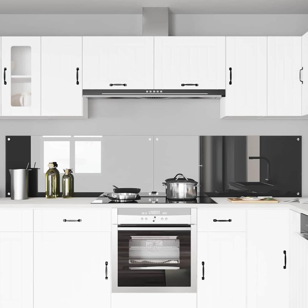 Generisch Küchenrückwand 2 pcs Dunkelgrau 120 x 50 cm Gehärtetes Glas,Heim & Garten,Küche & Esszimmer,Küchenhelfer & -utensilien-3415510