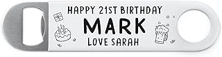 ANY Age ANY Name Bottle Opener Gifts For Him Men Son Grandson, 21st Birthday Gifts For A Son, Personalised 18th 30th 40th 50th 60th Birthday Gifts For Dad Boyfriend Uncle Cousin Husband