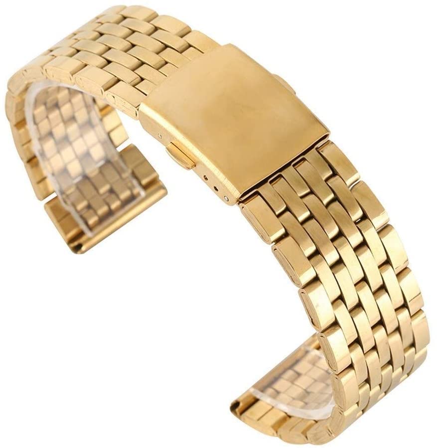 Bracelet de montre or acier inoxydable maillons creux 18mm 20mm 22mm bracelet de remplacement