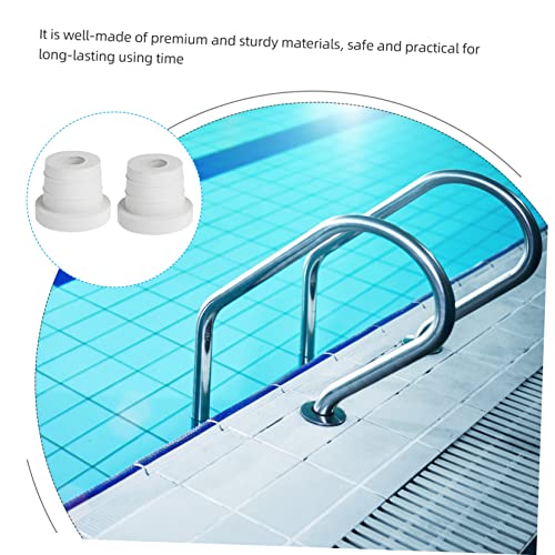 Tapón de escalera de piscina de goma beige miniatura 7