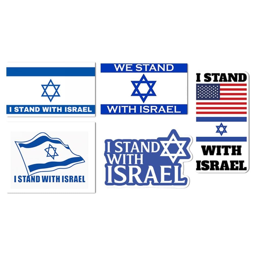 OCKULT Israel Flag Sticker, I Stand with Israel Bumper Sticker, Israeli Flag Bumper Stand,Support Israel Sticker,Show Where You Stand,Car Decal,for Window Bumper