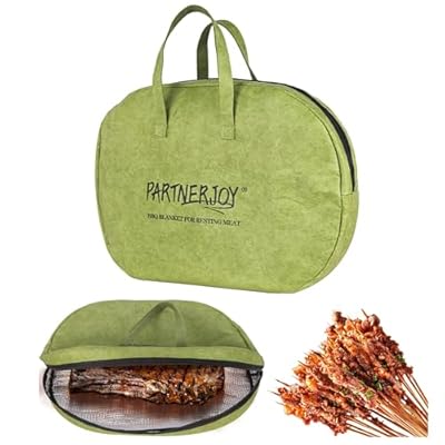 BBQ Blanket for Resting Meat,Reusable Smoker Grilling Meat Insulated Resting Bag,Grilling Meat Insulated Resting Bag with Wide Mouth for Large Brisket/Turkey/Pork Shoulders 2PCS (BBQ Blanket 23IN)