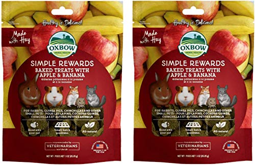 Oxbow Simple Rewards Baked Treats with Apple and Banana Flavor, 3 oz (2 Pack / 6 oz total) - Image 3