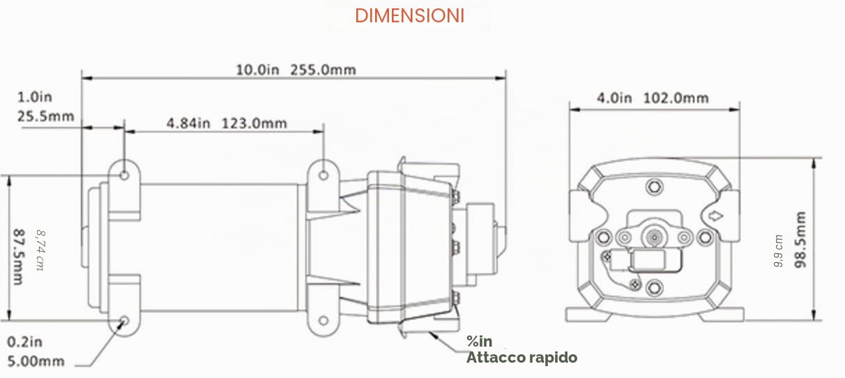 SEAFLO POMPA AUTOCLAVE ACQUA silenziosa da 12V 17 litri con PRESSOSTATO Barca Camper