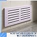 Leinuosen 1 Pcs 16 x 8 Inch Return Air Vent Cover Cold Air HVAC Wall Grille PVC for Sidewall and Ceiling Home Bathroom Kitchen Improvement