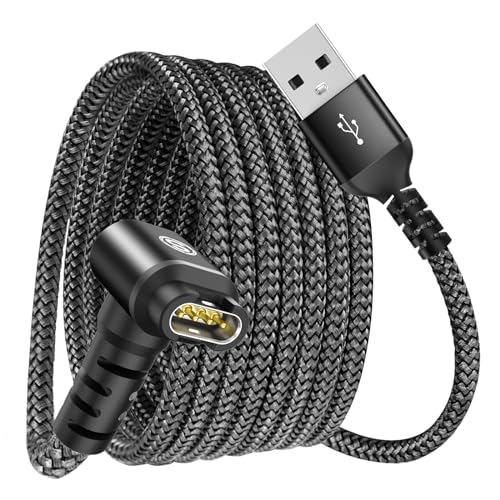 Garmin Watch Charger Cable Right Angle Fast Charging Nylon Braided 6.6ft