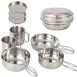 Mango plegable íntimo: este juego de utensilios de cocina anodizado está diseñado con asas plegables que se pliegan firmemente contra los lados y todo se anidan juntos para un transporte compacto. Las asas no solo garantizan un agarre ergonómico y seguro, sino que también mantienen tus manos a salvo de platos calientes.