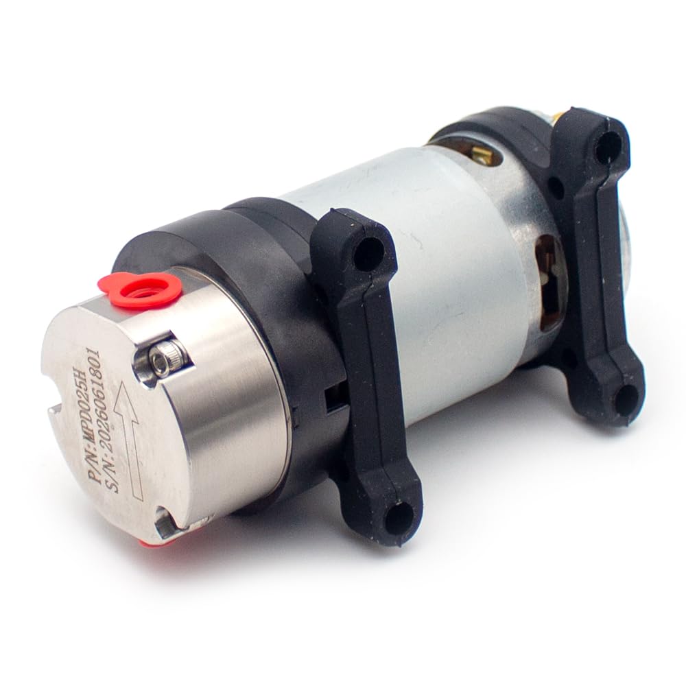 DC 24V Mikro-Zahnradpumpe, Korrosionsbeständige Hochpräzise Dosierpumpe aus Lebensmittelechtem Edelstahl, Flüssigkeitssaugpumpe 0,65ML/R
