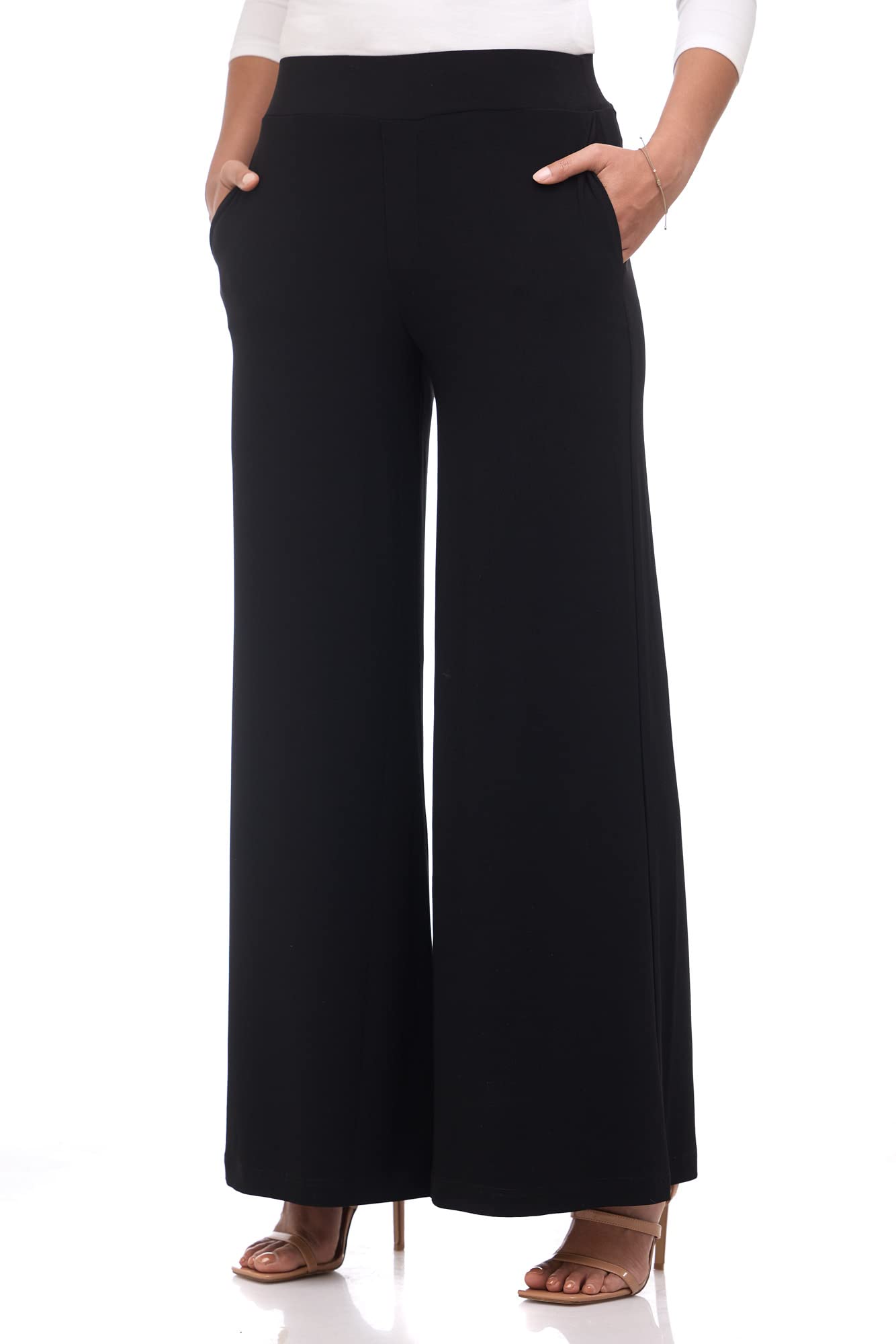 REKUCCI Travel in Style Womens Stretchy Elegant Palazzo Wide Leg Pant