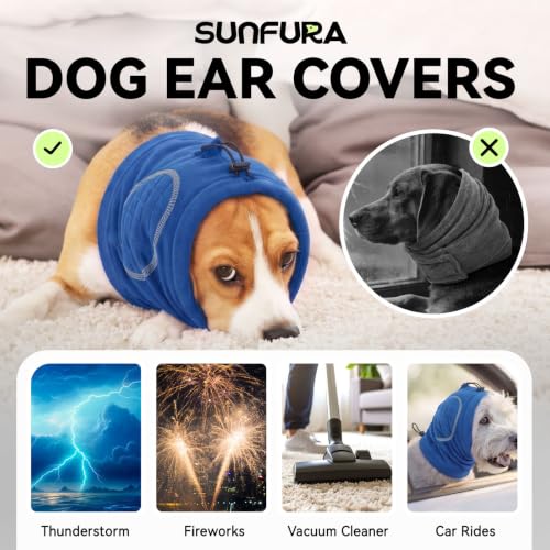 Image of No Shake Ear Wraps for Dogs, Dog Ear Cover with SoundProof Pads