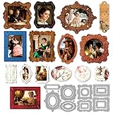 MAYJOYDIY Marcos de fotos vintage de acero al carbono, álbumes de recortes