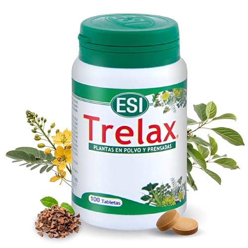 Trelax - Natural para el Tránsito Intestinal - Fórmula con Cáscara Sagrada, Sen, Frángula, Hinojo y Ruibarbo - Alivio Digestivo Ocasional - 100 Comprimidos Veganos (1 bote)